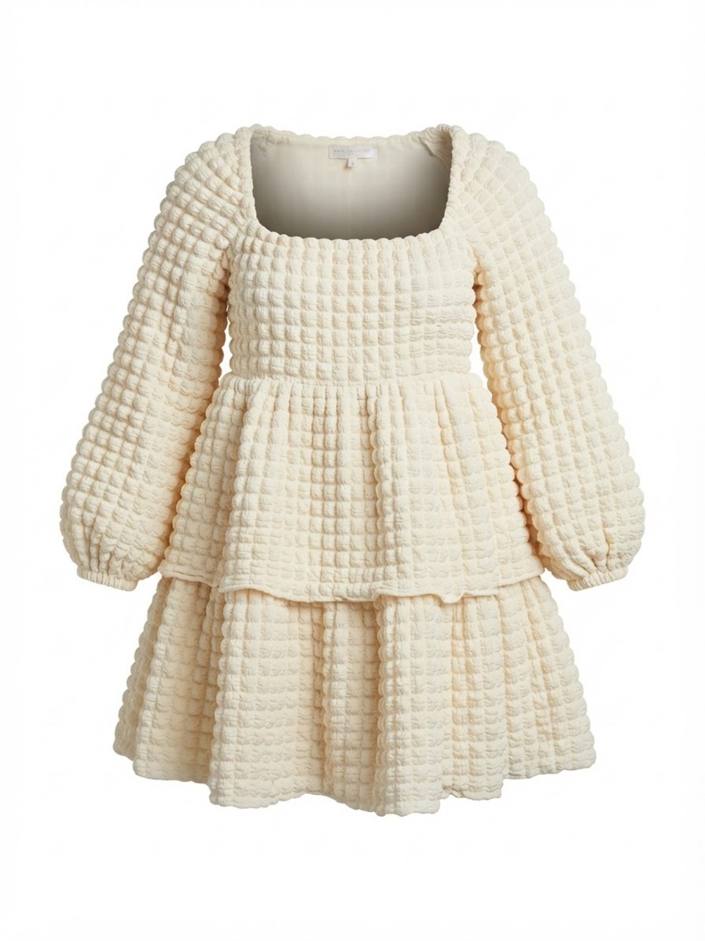 Women’s Cream Textured Tiered Dress simply southern